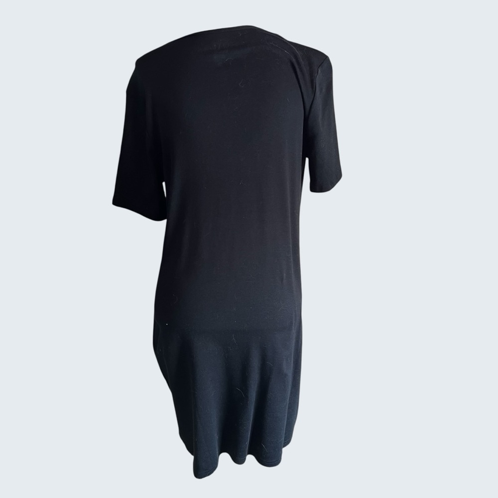 Gap NWT large petite black cotton Henley dress - Picture 2 of 12